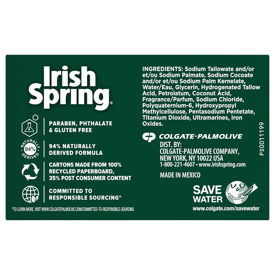 Aloe Vera Moisturizing Bar Soap | Irish Spring | 44.4 Oz | Hydrating Cleanser