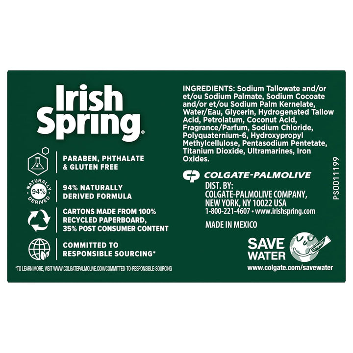 Aloe Vera Moisturizing Bar Soap | Irish Spring | 44.4 Oz | Hydrating Cleanser