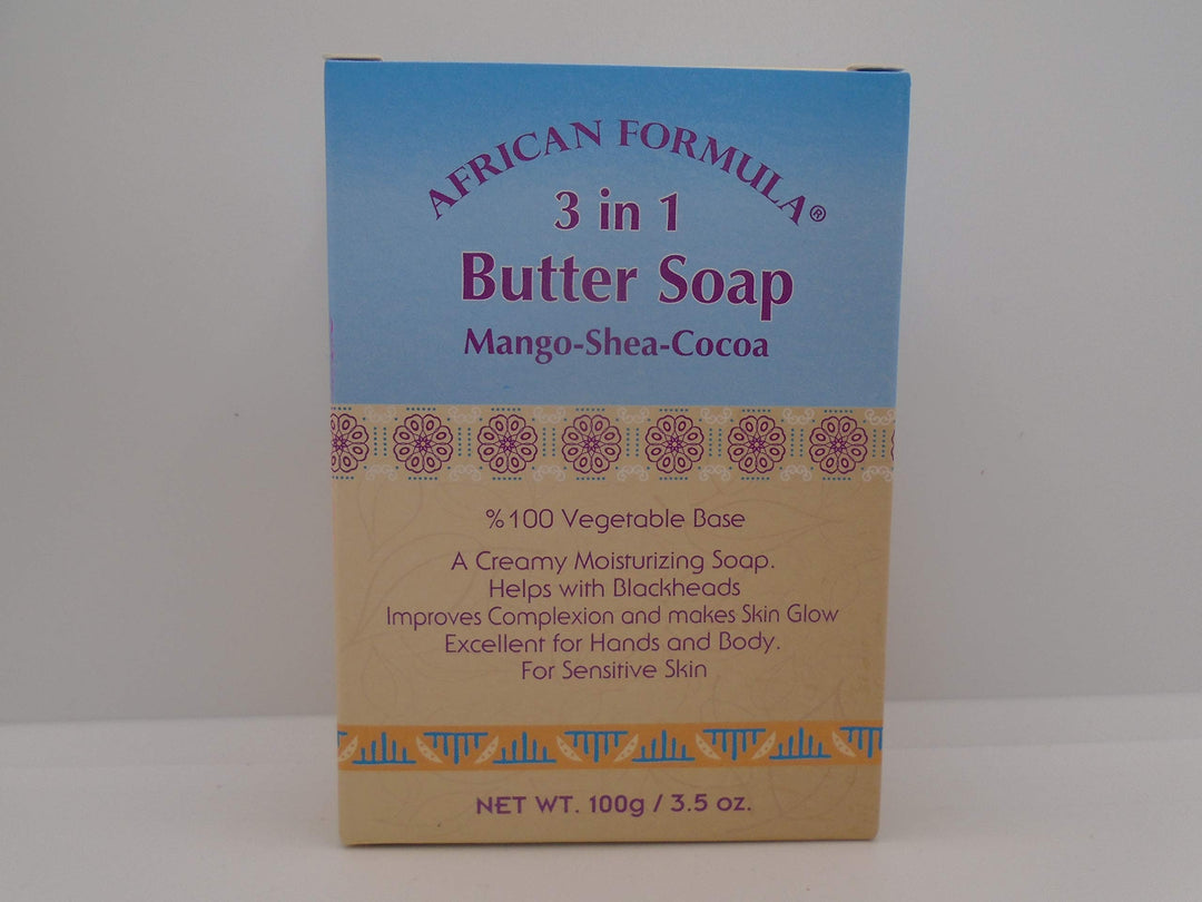 African Formula 3 In 1 Butter Soap: Mango, Shea, Cocoa Butter. 100% Vegetable Base