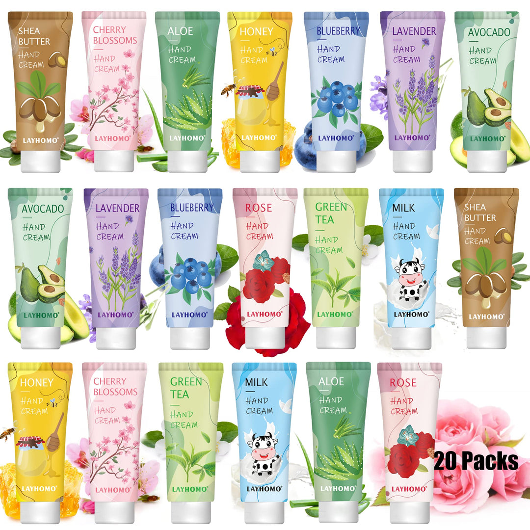 20 Pack Hand Cream Gift Set For Women, Gifts For Women,Teacher Appreciation Gifts,Hand Lotion For Dry Cracked Hands,With Vitamin