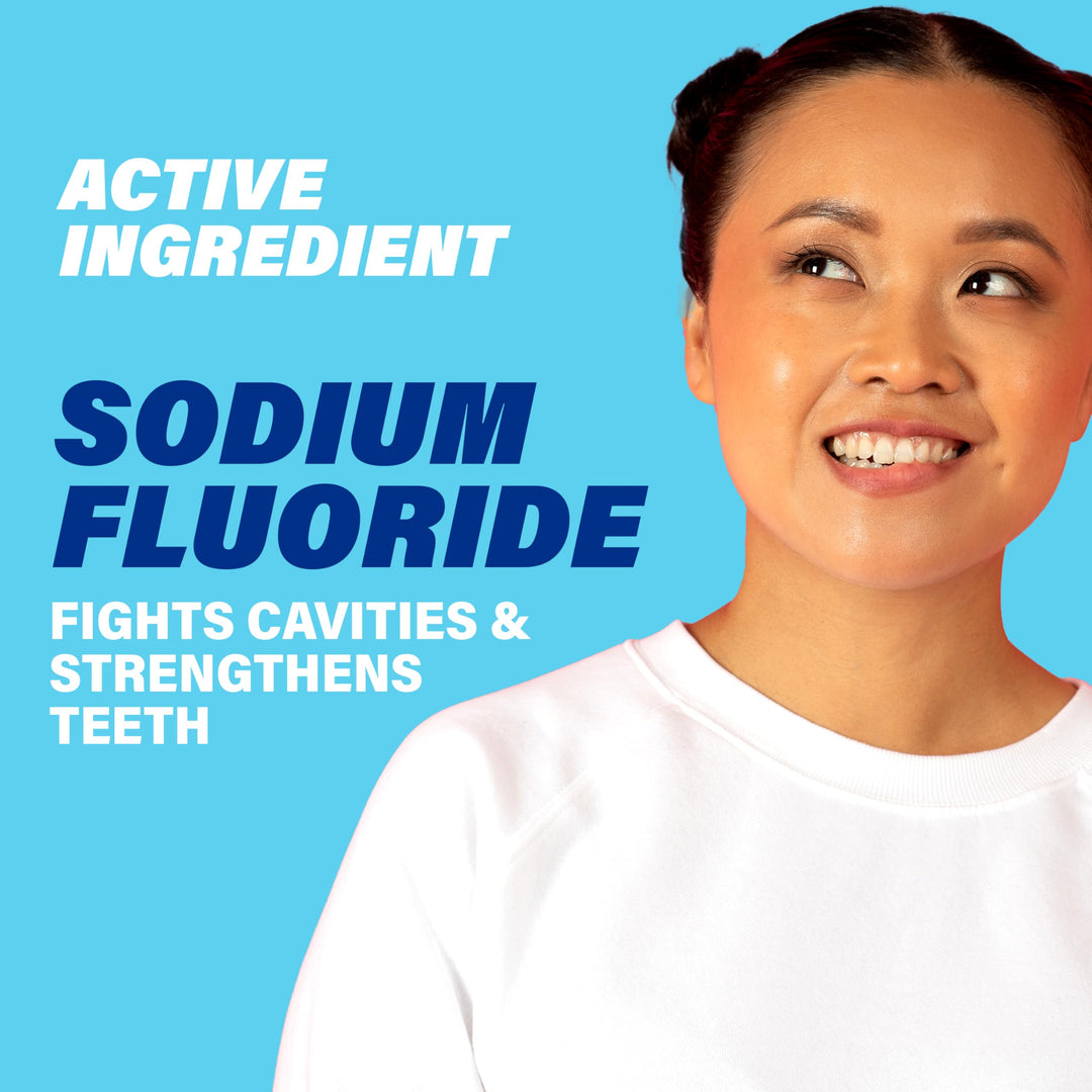 ACT Restoring Zero Alcohol Fluoride Mouthwash 33.8 fl. oz. Strengthens Tooth Enamel, Mint Burst