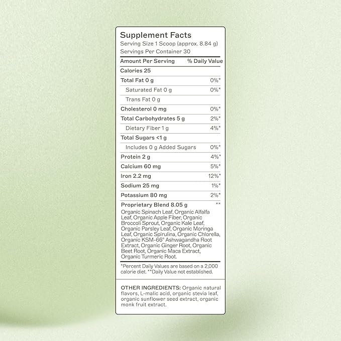 Organic Greens Powder Superfood Juice from The Myers Way Protocol - Contains 14 Powerful USDA Certified Organic Plant Foods - Spirulina, Chlorella, Barley + more, 270 Grams 30 Servings - Dr. Amy Myers