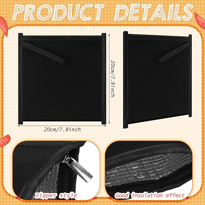 4 Set Reusable Sandwich Bags Insulated Lunch Bags for Men Women, Small Thermal Snacks Bags Washable Reusable Pouch Bag for Picnic, Travel, Office