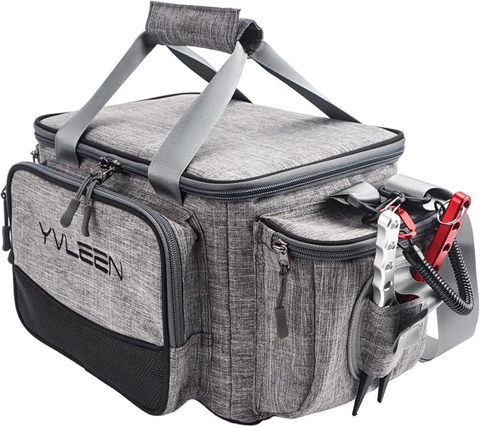 YVLEEN Fishing Tackle Box Bag - Outdoor Large Fishing Tackle Storage Bag - 100% Water-Resistant Polyester Material - Fishing Tackle Bags - Suitable for 3600 3700 Tackle Box