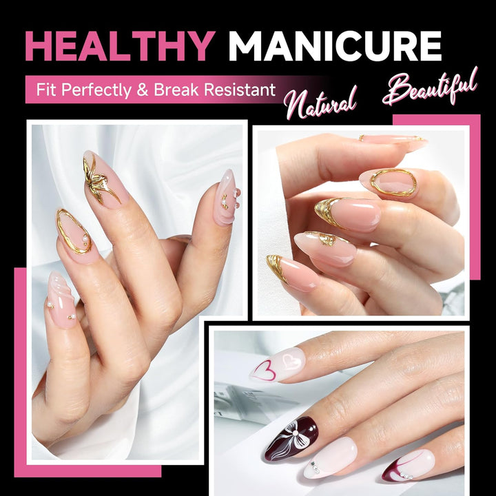 504Pcs Matte Soft Gel Toe Nail Tips | Full Cover for DIY Nail Extensions