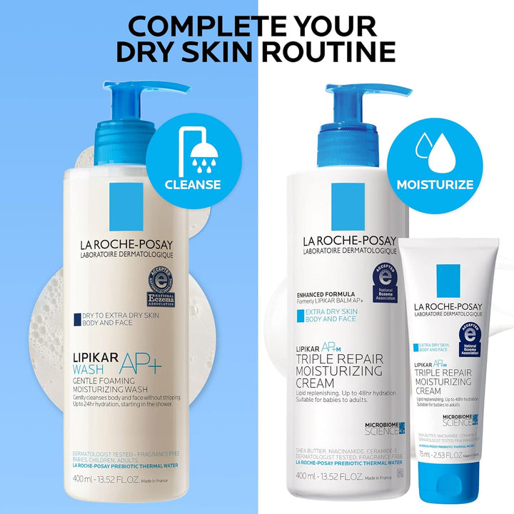 La Roche-Posay Lipikar AP+ Moisturizing Cream – Shea Butter & Niacinamide | For Dry, Sensitive Skin