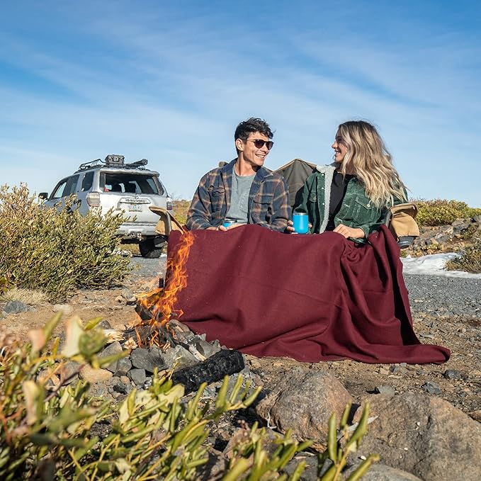 Arcturus Military Wool Blanket - Warm, Thick, Washable - Great for Outdoors, Camping, Stadium Blanket, Picnics, Travel - Car & Bushcraft Survival Kits, Large 64in x 88in 4.5 lb