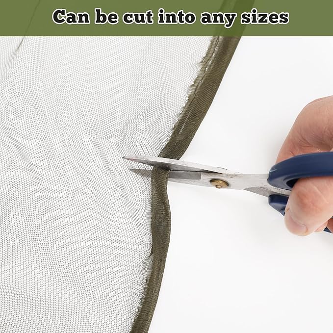 Mosquito Netting 39x10Ft Garden Mesh Netting, Fly Bird Net Barrier Hunting Blind Plant Protecting Net, 3x12m Green