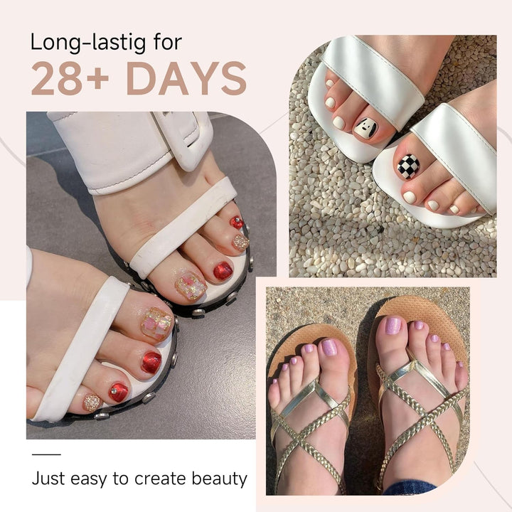 Almond Press-On Nails | 216 Pcs Full Cover Acrylic Tips | DIY Nail Extensions