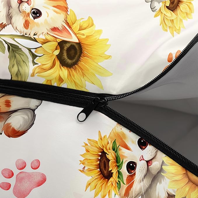 AILONEN Cartoon Fox Camping Sleeping Bag for Boys Girls Adults,Lightweight & Waterproof,3 Season Warm & Cold Weather,Portable,Kawaii Fox Printed Sleeping Bag,Traveling,Camping,Hiking