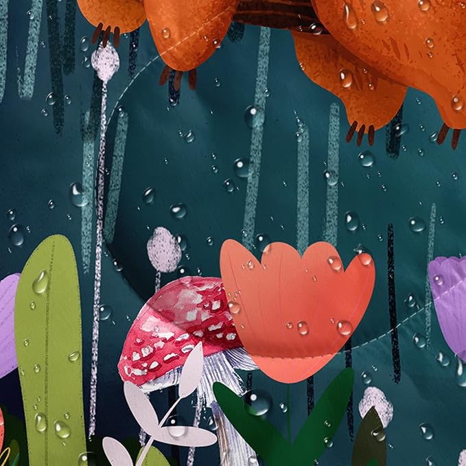 AILONEN Cartoon Fox Camping Sleeping Bag for Boys Girls Adults,Lightweight & Waterproof,3 Season Warm & Cold Weather,Portable,Kawaii Fox Printed Sleeping Bag,Traveling,Camping,Hiking