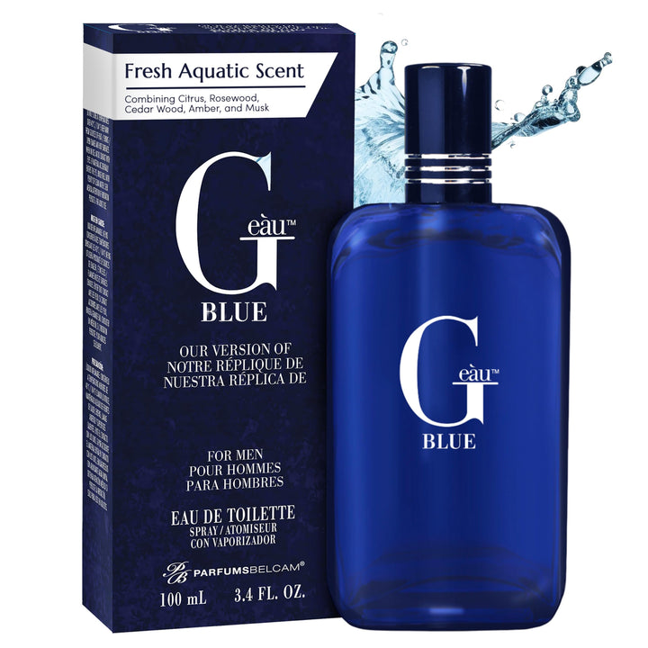 PB ParfumsBelcam G Eau Blue, Eau de Toilette Spray, Our version of a Designer. 3.4 Fl.Oz.