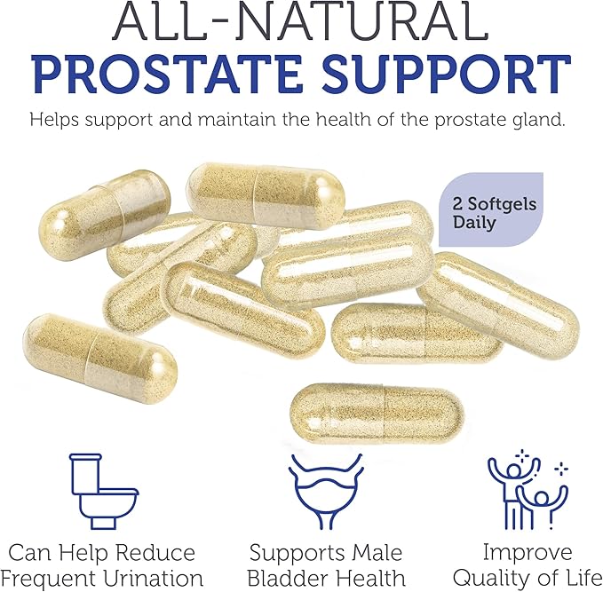 Zahler ProstAid+ Prostate Supplements for Men with Lycopene & Norway Spruce for Urine Flow, Prostate Support - Made in USA, Kosher - Prostate Health Supplements for Men (60 Vegetarian Softgels)