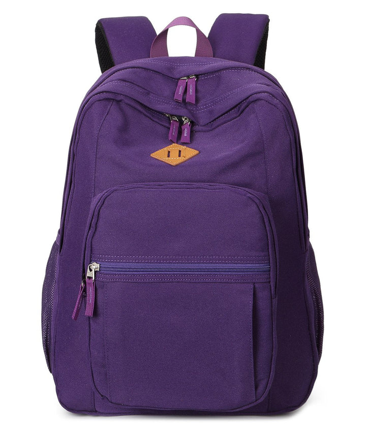 abshoo Girls Solid Color Backpack For College Women Water Resistant School Bag (Purple)
