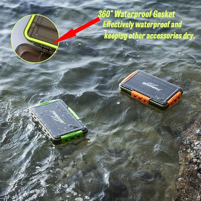 BLISSWILL Fishing Tackle Storage Trays,Fishing Tackle Box,Storage Organizer Box,3600/3700 Tackle Trays with Removable Dividers,Tea-Colored Transparent Waterproof Fishing Tackle Storage