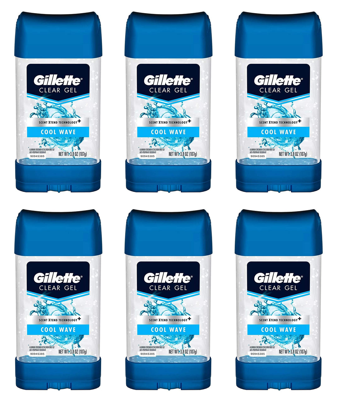 Gillette Anti-perspirant/deodorant Clear Gel (Pack of 6)
