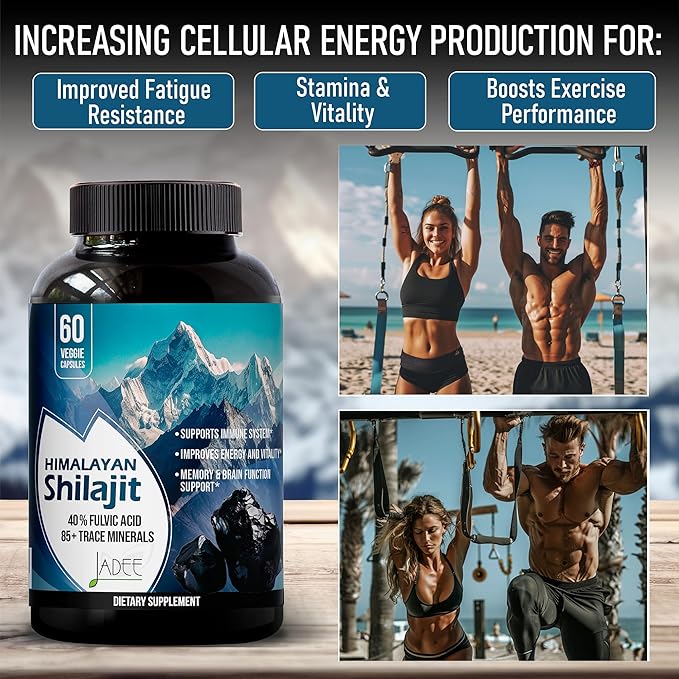 5000mg Pure Himalayan Shilajit Capsules for Men & Women - Increases Energy, Stamina, Vitality & Performance - Supports Immune System, Memory & Brain Function - 40% Fulvic Acid + 85+ Trace Minerals