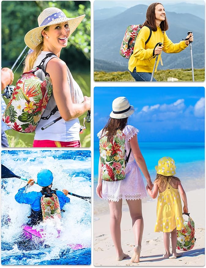 HEETA Waterproof Dry Bag for Women Men(Upgraded Version) 5L/10L/20L/30L/40L Roll Top Lightweight Dry Storage Bag Backpack with Emergency Whistle for Travel, Swimming, Boating, Kayaking, Camping, Beach