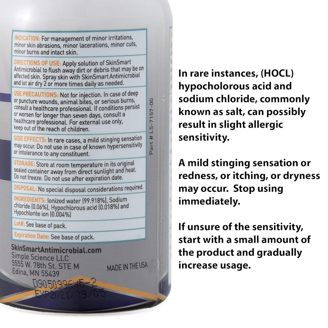 SkinSmart Acne Facial Cleanser | Targets Bacteria for Teens & Adults | 8 Oz
