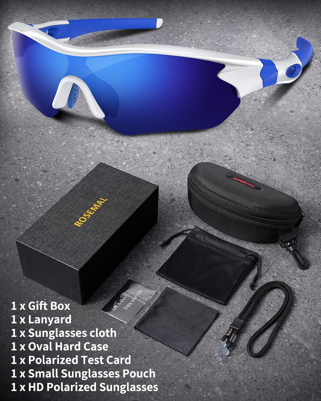 Polarized Sports Sunglasses for Men Women Youth Baseball Running Fishing Tennis Golf Cycling Driving Motor TAC UV400 TR90