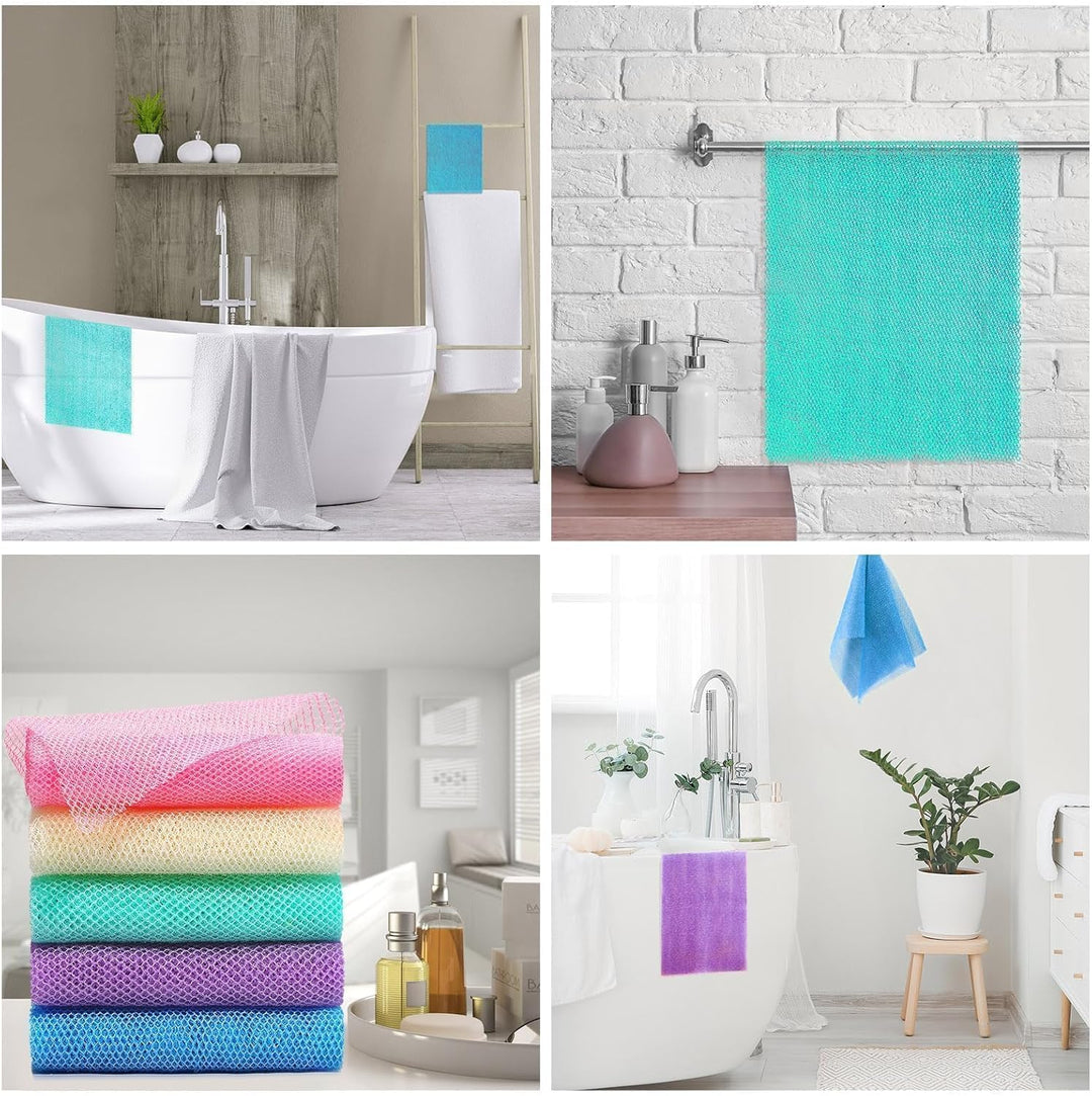 3-Piece African Exfoliating Shower Set | Bright Colors for Smooth Skin