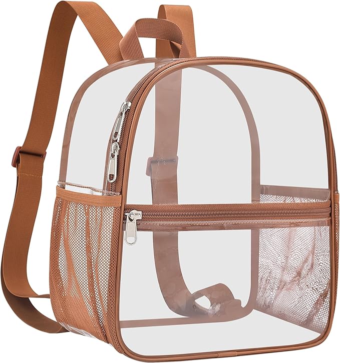 USPECLARE Clear Backpack Stadium Approved 12X11x6, Waterproof Clear Bag Stadium Backpack for Concert Work Sport Event