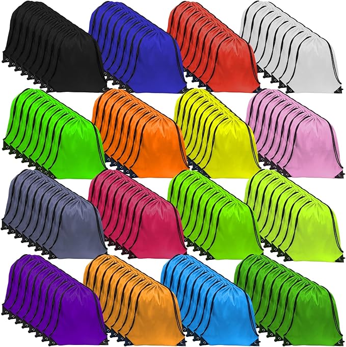 GoodtoU Nylon Backpacks - Drawstring Bags for Sport, Traveling, Team (16 Colors, 128Pcs)