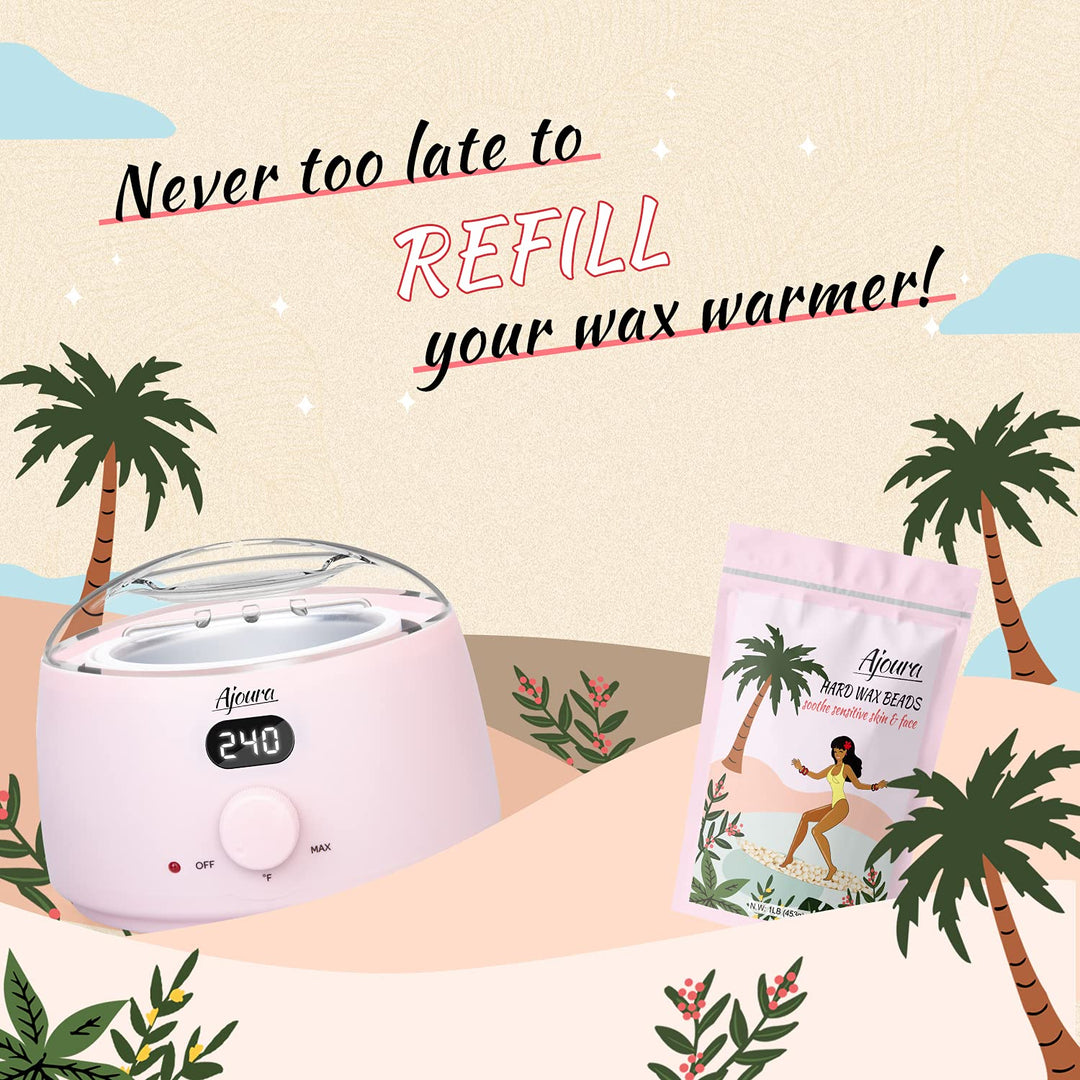 1Lb Hard Rose Wax Beans | Full Body Hair Removal | Refill for Wax Warmer