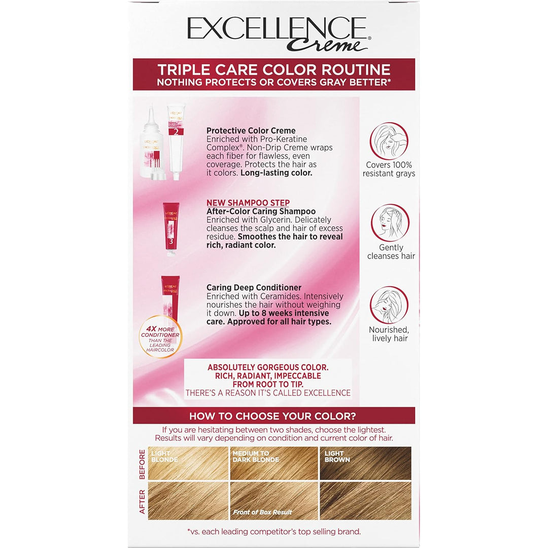 5RB Medium Reddish Brown Hair Color | L'Oreal Paris Excellence Creme – 8 Weeks Gray Coverage