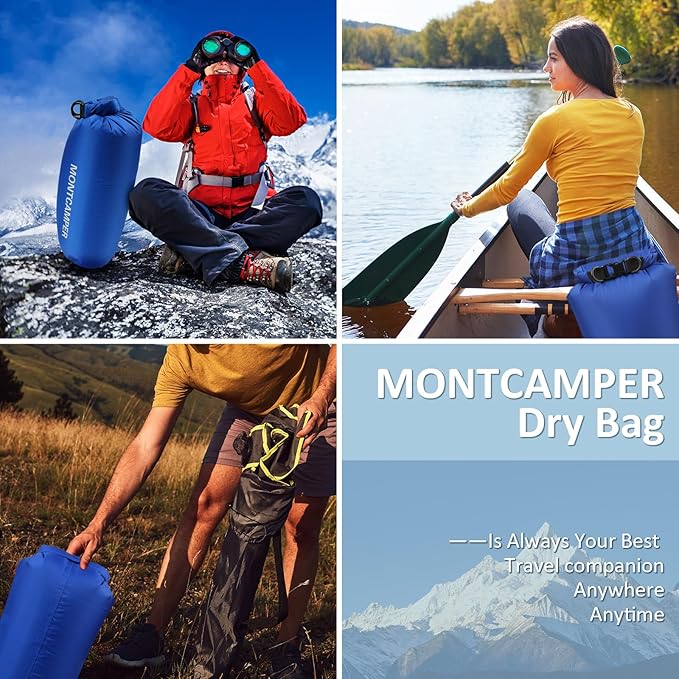 Upgraded 30D Nylon Waterproof Dry Bag-Extra Large Storage Sack for Hiking, Kayaking and Rafting-Roll Top Closure-Float on Water(20L/Blue)