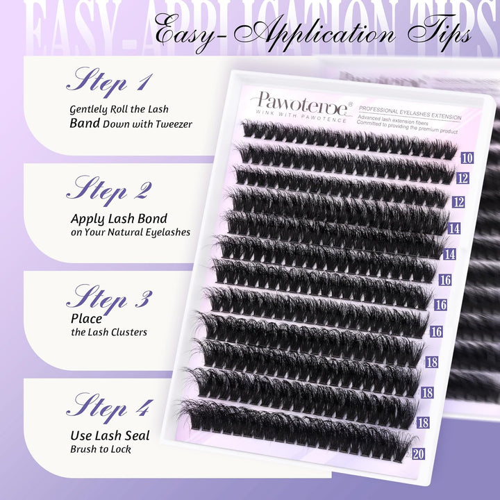 80D Mink Lash Clusters | 240pcs Individual Eyelash Extensions 10-20mm