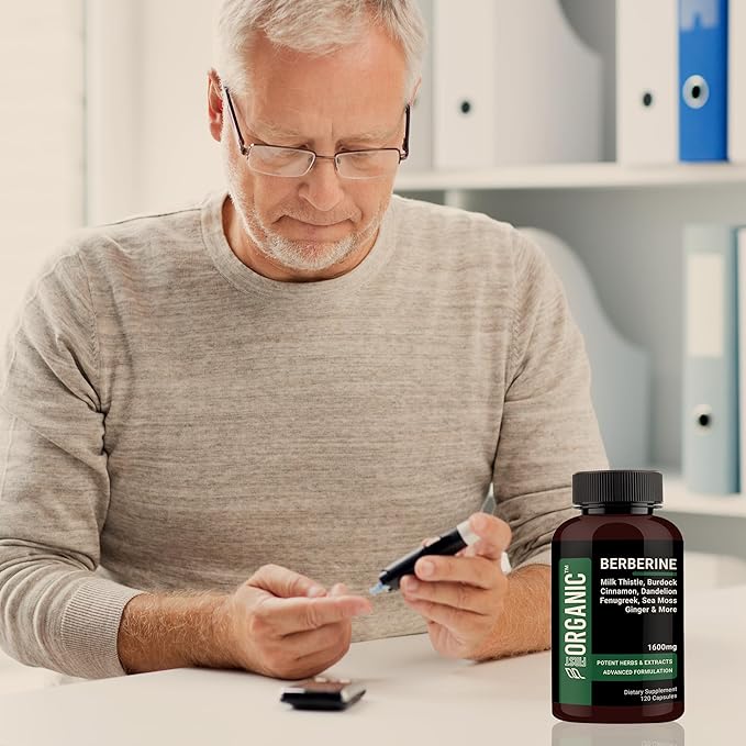 Berberine HCL+ Complex 1600mg - 60 Capsules - Supports Cardiovascular, Liver & Gut Health with Ceylon Cinnamon, Milk Thistle & Gut Blend - Third-Party Tested, Vegan, Non-GMO, Gluten-Free