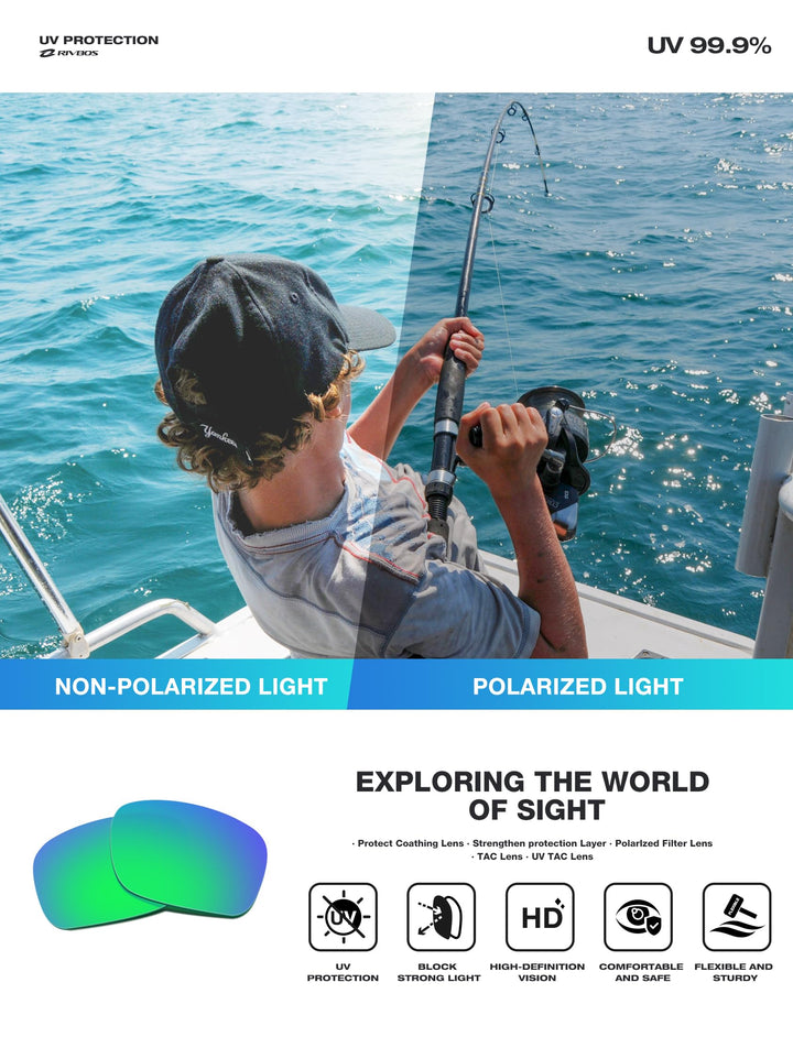 RIVBOS Polarized Sports Sunglasses Driving Sunglasses Shades for Men Women Tr90 Frame for Cycling Fishing Running RB831
