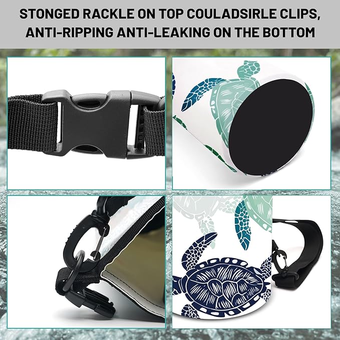 Waterproof Dry Bag,Roll Top Sea Turtle Small Waterproof Backpack 5L/10L/20L Floating and Lightweight Bags for Kayaking, Boating, Fishing, Swimming and Camping