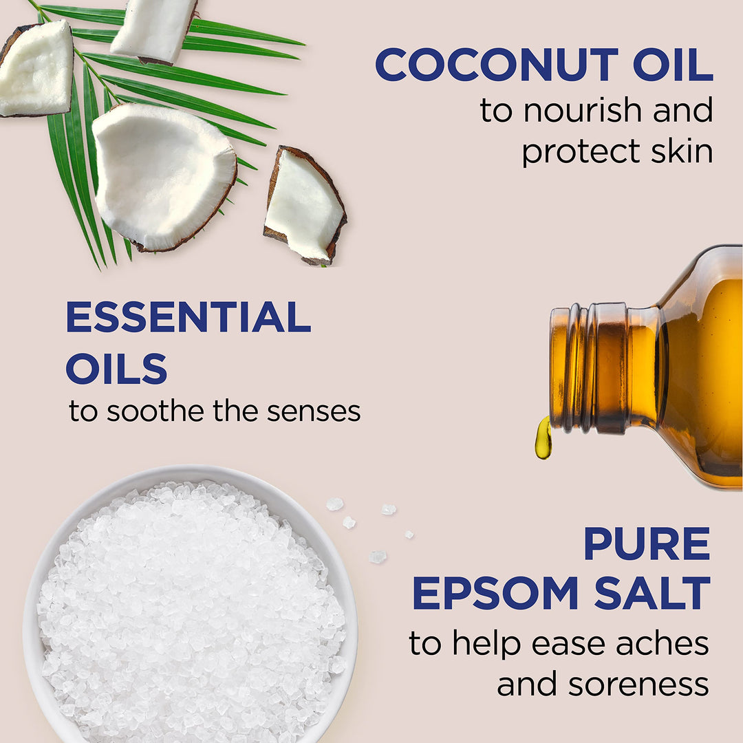 Dr Teal's Salt Soak with Pure Epsom Salt, Nourish & Protect with Coconut Oil, 3 lbs