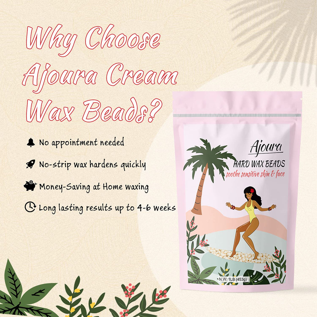 1Lb Ajoura Refill Wax Beans | Coarse Brazilian Wax for At-Home Hair Removal