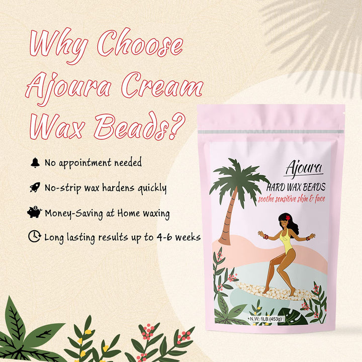 1Lb Ajoura Refill Wax Beans | Coarse Brazilian Wax for At-Home Hair Removal