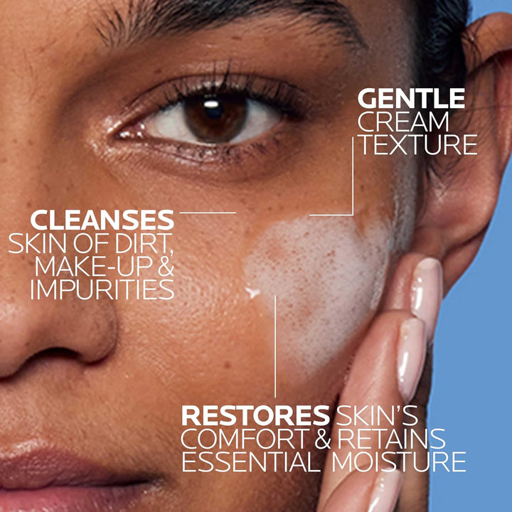 La Roche-Posay Toleriane Hydrating Face Cleanser | Niacinamide & Ceramides | Fragrance-Free for Sensitive Skin