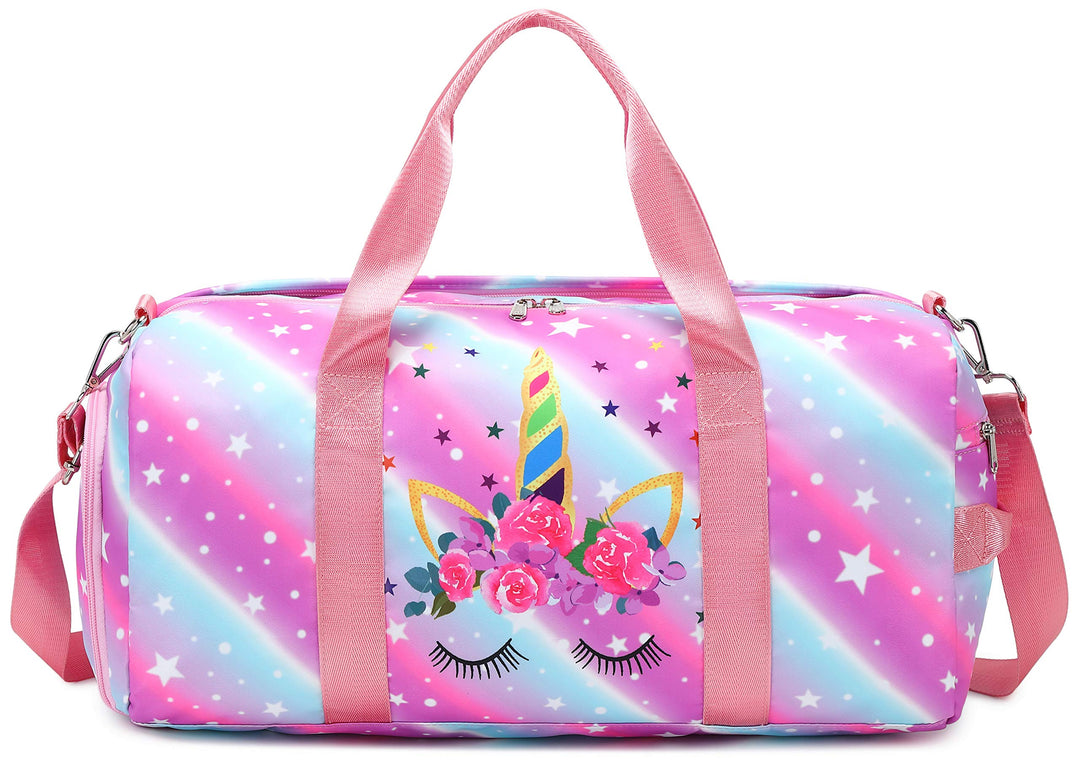 Duffle Bag for Grils Sport Gym Bag Weekender Carry On Workout Duffel Overnight Shoulder Bag with Shoe Compartment (purple)