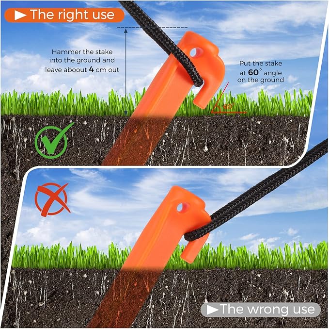 9 Inch Plastic Inflatable Stakes Yard Stakes Replacement Yard Inflatable Accessories for Inflatables Camping Tent Stakes Tent Pegs for Christmas Garden Home Decorations