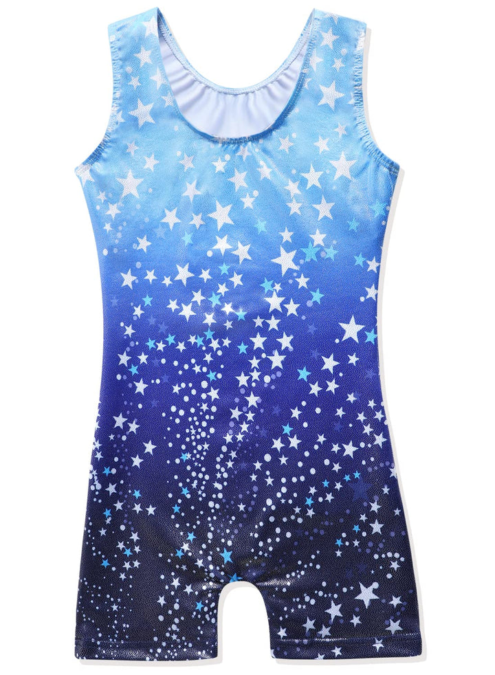 DAXIANG Gymnastics Leotards for Girls Gymnastics Outfit Dance Unitard Blue Stars 3-4Y