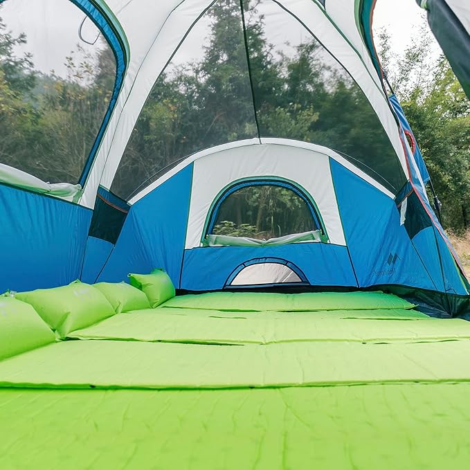 Tent for Family Camping Quick Setup, Instant Pop Up Dome Tents Outdoor 2-3 Person / 6 Person, with Water-Resistant Rainfly and Mesh Roofs & Door & Windows