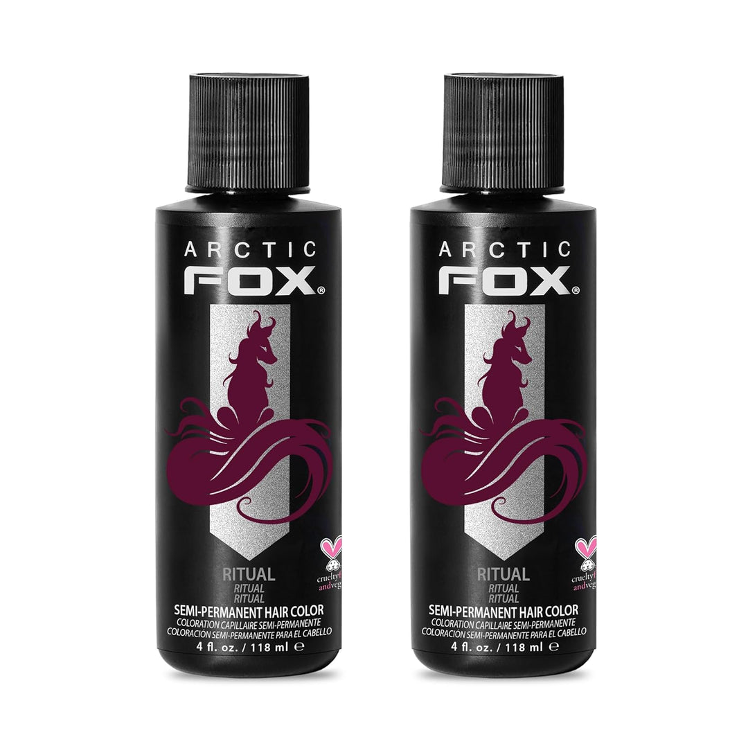 ARCTIC FOX Vegan Semi-Permanent Hair Color Dye | AURORA KISS 5.6 Fl Oz (2-Pack)