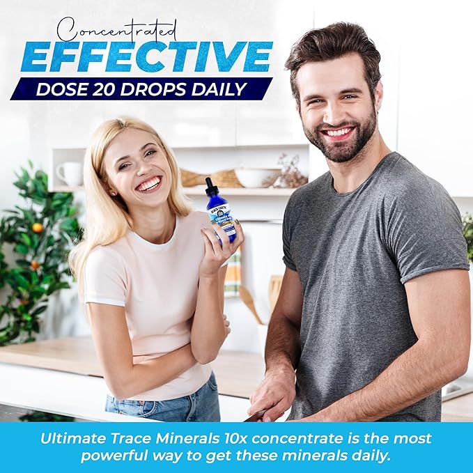 Black Earth Ultimate Trace Minerals 10x Strength, Fulvic Acid & Humic Acid, Non GMO Vegan 2 Ounce Dropper - Ideal Supplement for Athletes