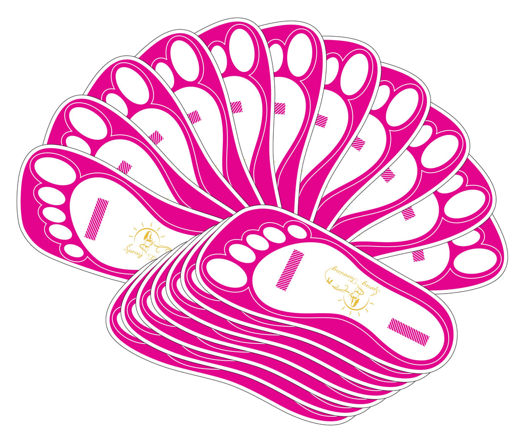 120 Pairs(240 Feets) Disposable Tanning Feet Pads Sunless Airbrush Spray Tent Protect Foot Shaped Spray Tan Sandals
