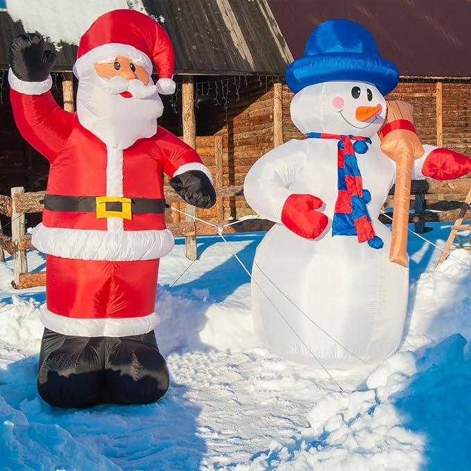 Hicarer 40 Pcs 8'' Screw in Tent Stakes Heavy Duty Ground Anchors Screw in Tent Pegs Ground Stakes Tent Spikes Metal Tent Spikes with Hex Head Driver for Camping Garden Canopies (Luminous White)