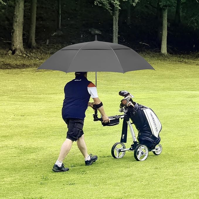 Auto Open Golf Umbrellas 62/68/72 Inch Extra Large Oversize for Business & Home, Ventilated Double Canopy Windproof Waterproof Stick Umbrella for Rain & strong wind