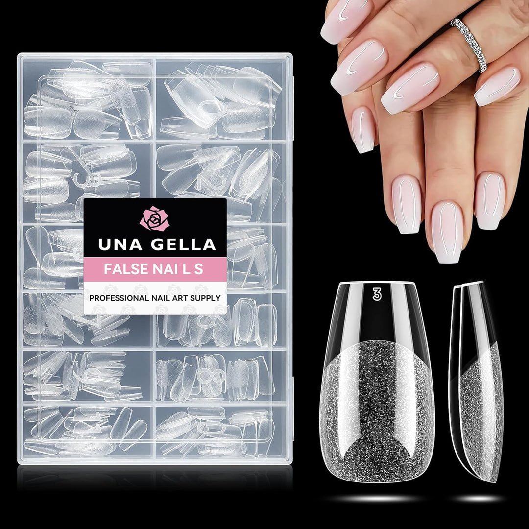 XXL Square Gel Nail Tips | 120 PCS Extra Long | No C Curve | DIY Home Use