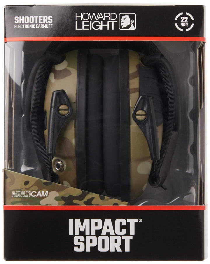 Howard Leight R-02526 by Honeywell Impact Sport Sound Amplification Electronic Shooting Earmuff, MultiCam