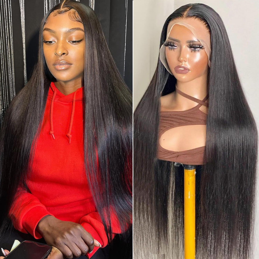 30 Inch Lace Front Wig Human Hair Straight Lace Front Wigs Human Hair Pre Plucked 180 Density 13X4 Hd Lace Frontal Wigs Human Ha
